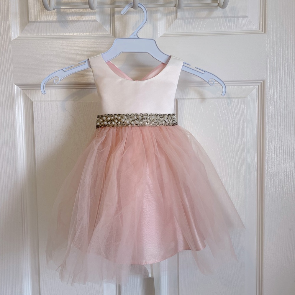 Silk Top Tulle Bottom Dress - Picture 1 of 9